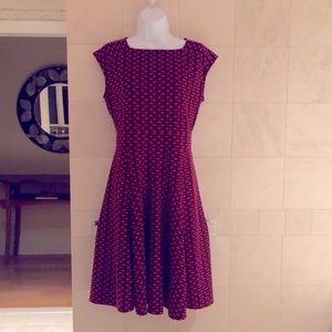 Land’s End Red Cap Sleeve Dress size 10